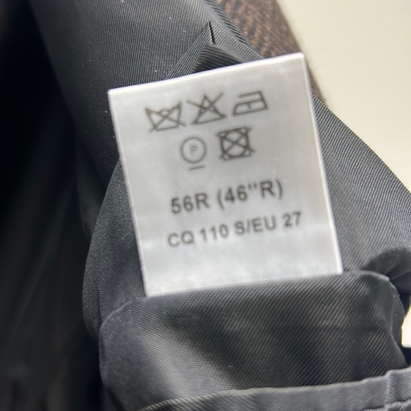 Dunhill Men’s Wool Coat Herringbone Brown Long 2X - Picture 16 of 16